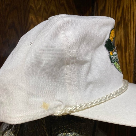 Vintage Roundup Herbicide leather strap back Trucker Hat by Sportscap - Picture 2 of 4